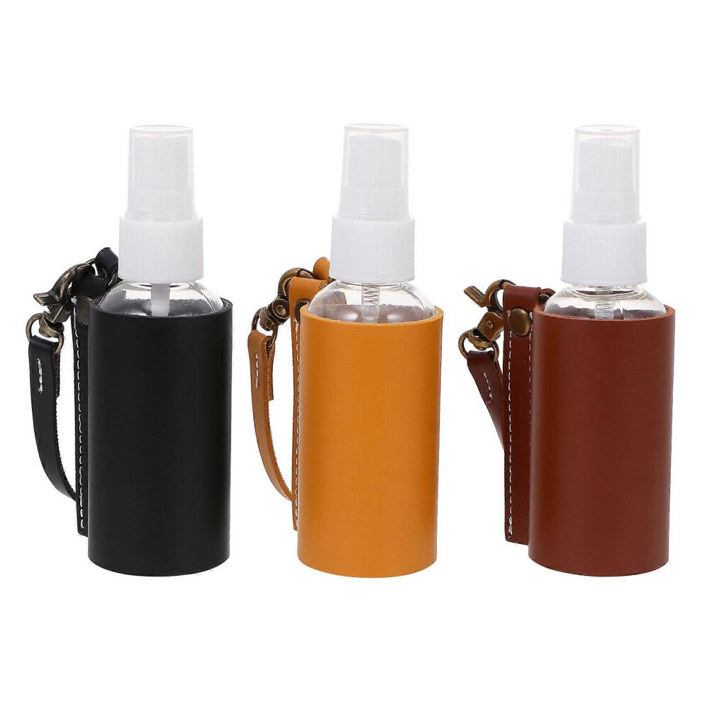 Kricely (As Show, One Size) 3Pcs Travel Hand Sanitizer Containers Empty Bottles With 3Pcs Bottle Holders