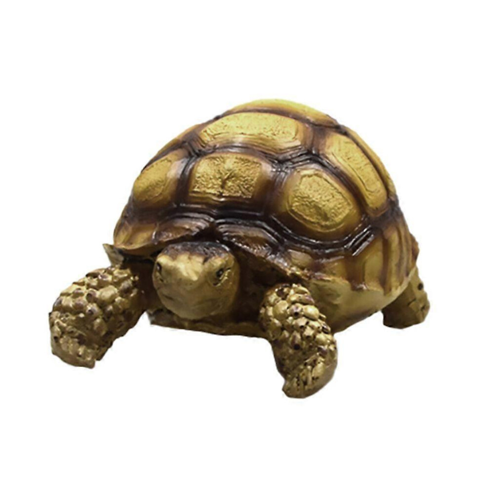 Kricely (As Show, One Size) 1Pc Simulation Turtle Statue Resin Home Decoration Fish Tank Decoration (Yellow)