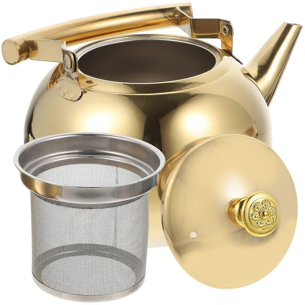 Kricely (As Show, One Size) Stainless Steel Kettle Practical Tea Kettle Water Kettle With Strainer