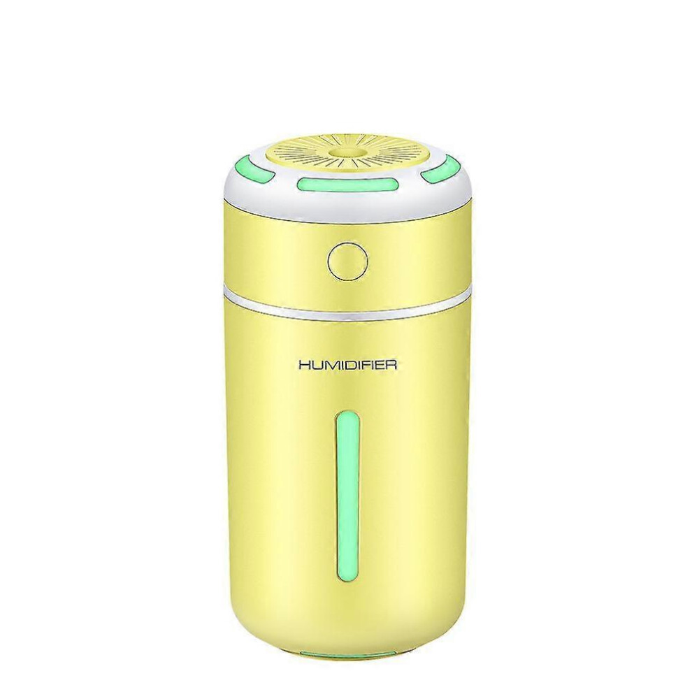 (yellow) Colorful Night Light Humidifier Usb Small Spray Car Silent Atomizer (D-583-A)