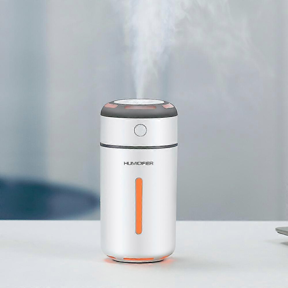 () Colorful Night Humidifier Usb Small Spray Car Silent Atomizer (D-583-A) White/Light