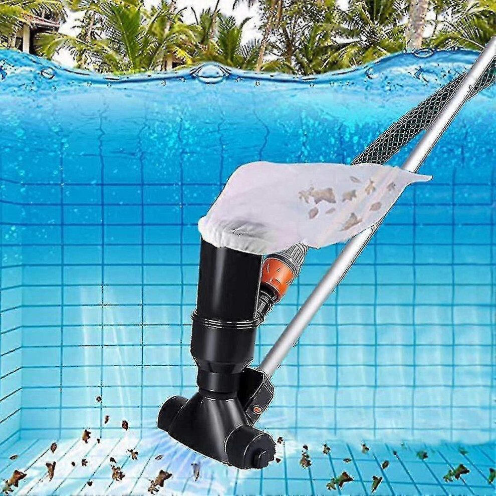 Portable Pool Vacuum Cleaner For Above Ground Pools, Spa, Underwater Vacuum Cleaner As Black