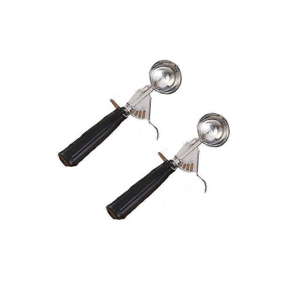 (Black(1.2 OZ)) 2PCS Portion Scoop , Cookie Scoop, Food Scoop - Portion Control Stainless Steel