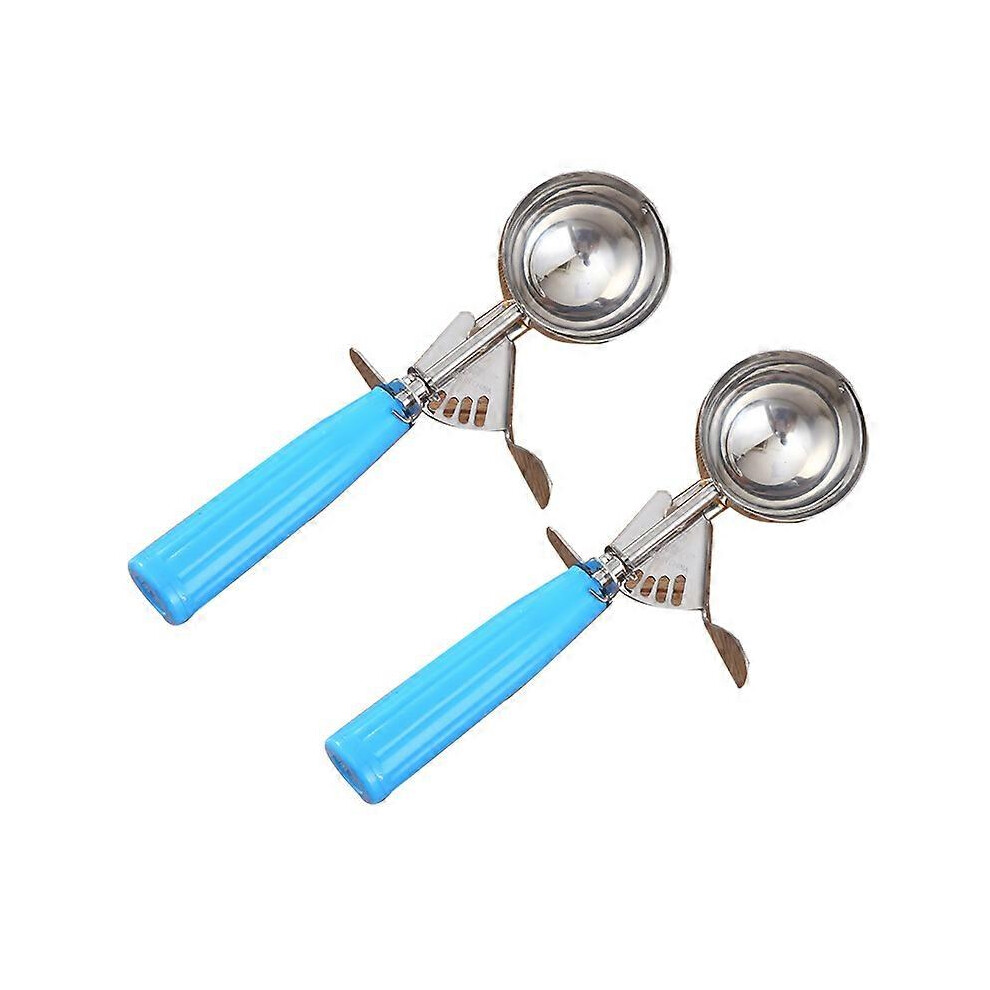 (Blue(1.9 OZ)) 2PCS Portion Scoop , Cookie Scoop, Food Scoop - Portion Control Stainless Steel