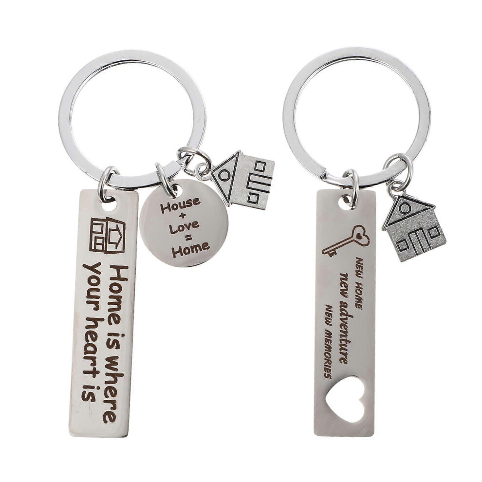 Kricely (As Show, One Size) 2Pcs New Home House Warming Presents Housewarming Keychain Gifts For Couples
