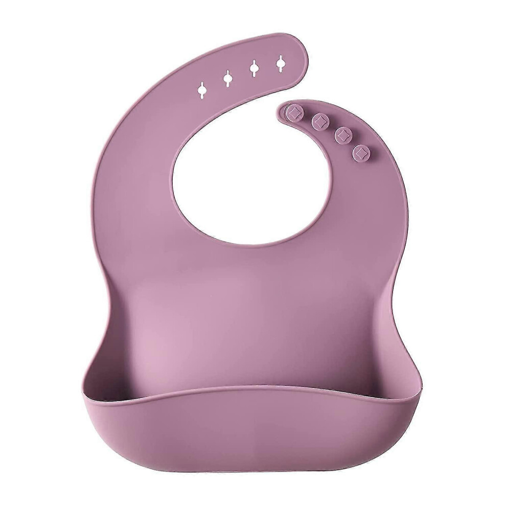 Silicone baby bibs, easy to clean, soft and adjustable, waterproof silicone bibs (random color sent, HSA0
