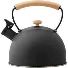 3-litre tea kettle for stovetop - Loud whistling kettle, suitable for most heat sources, black