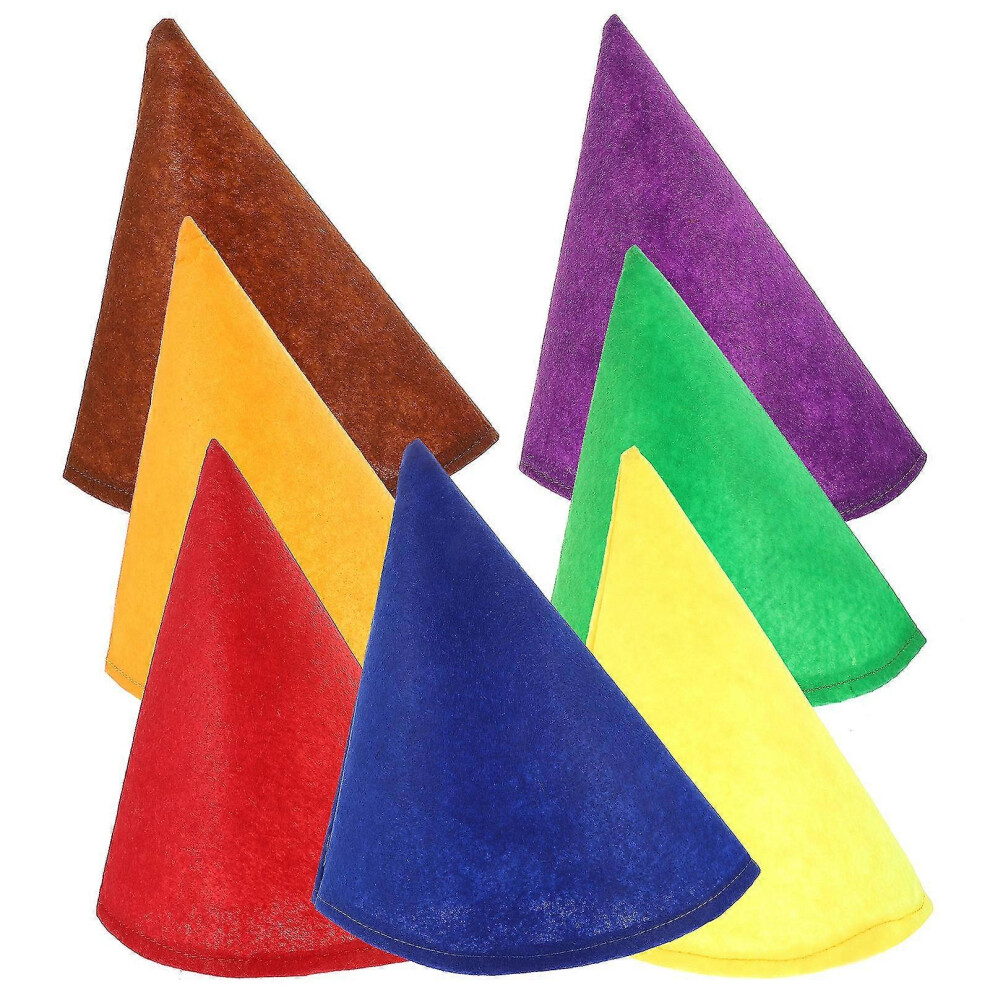 7pcs Christmas Gnome Hats Funny Party Cosplay Hat Dwarf Hats Halloween Costume Prop
