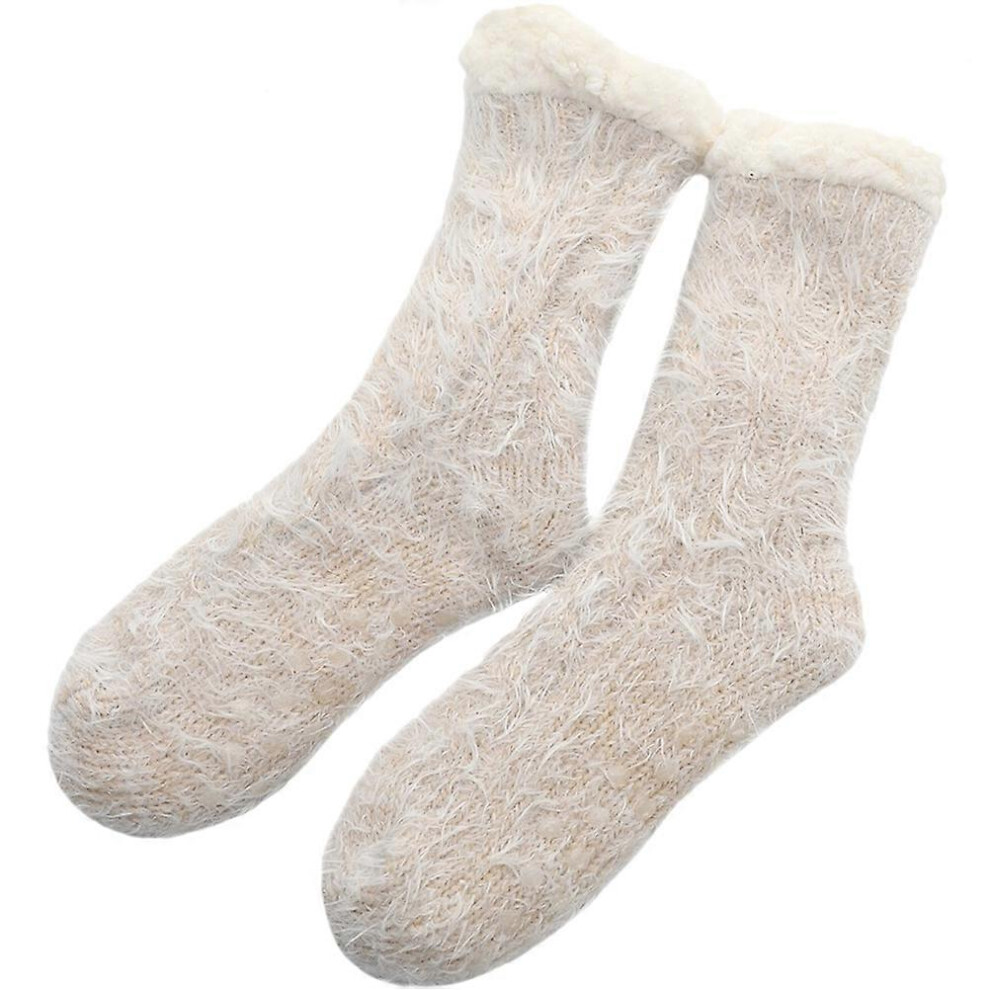 Kricely (As Show, One Size) 1 Pair Thicken Warm Socks Slipper Socks Bed Socks Thermal Socks Women Floor Socks