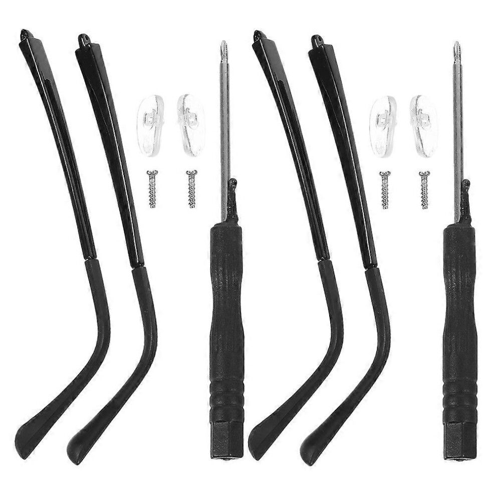 Kricely (As Show, One Size) 2 Pairs Eyeglasses Arms Legs Eyeglasses Replacement Parts Glasses Repair Legs Glasses Parts