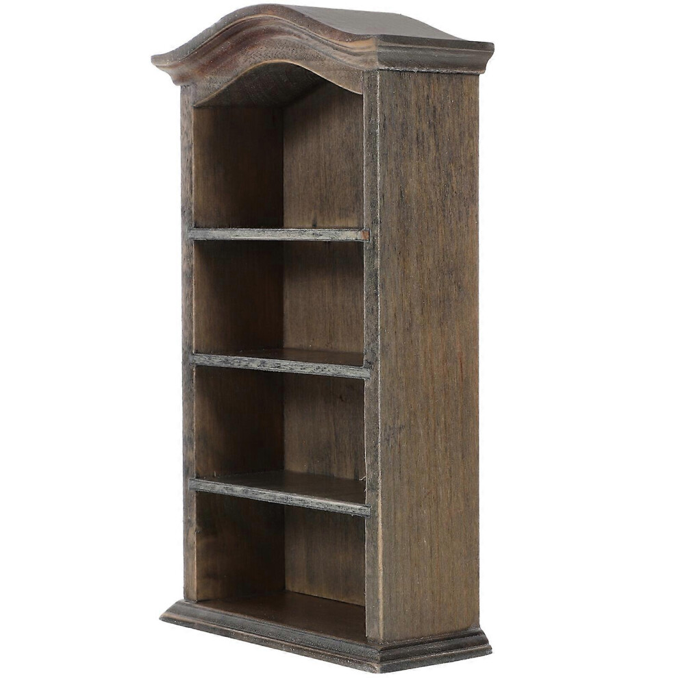 Kricely (As Shown, One Size) Miniature Bookshelf Model Doll House Book Storage Cabinet Model Doll House Supply