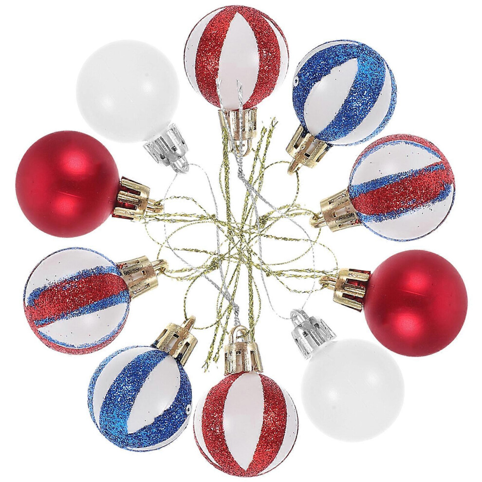 Kricely (As Show, One Size) 54Pcs Independence Day Hanging Balls Decorative Patriotic Ball Pendants