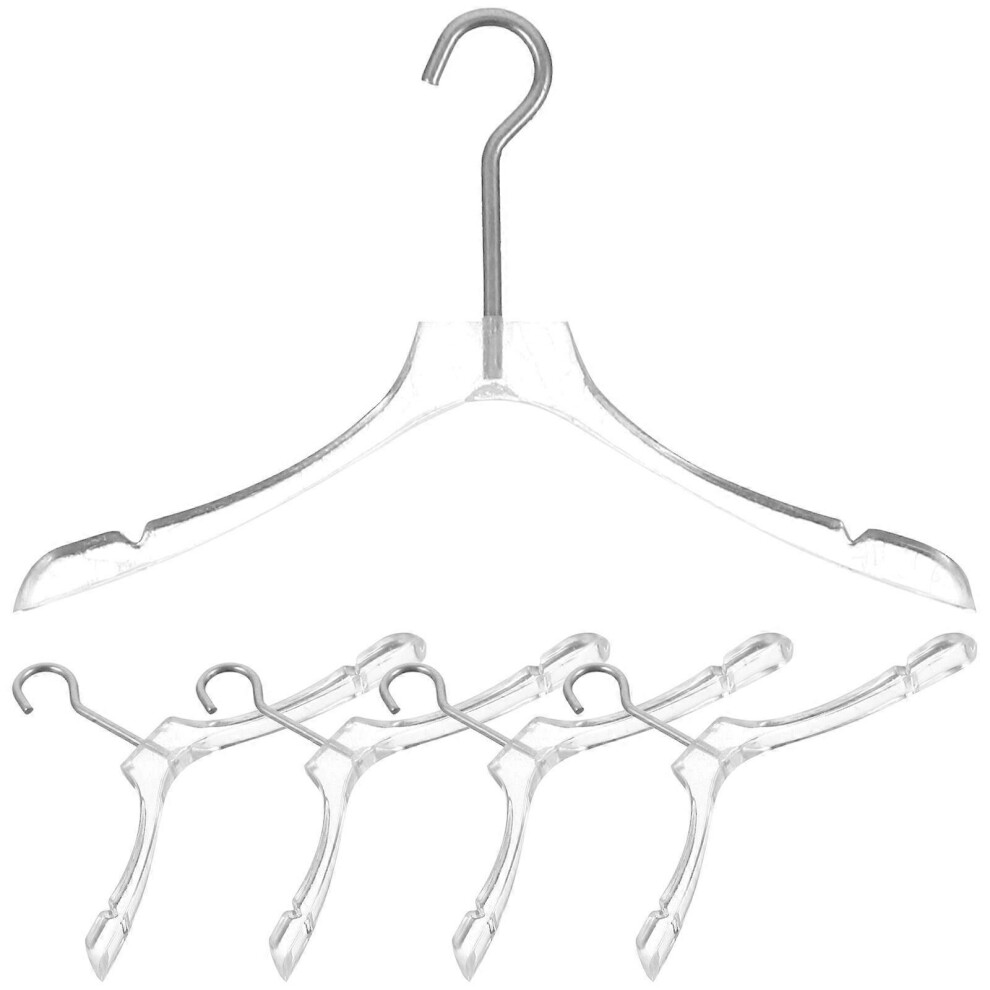 Kricely (Picture 1, One Size) 5Pcs Doll House Miniature Hanger Doll Clothes Hangers Doll Clothes Hangers Dollhouse Accessory