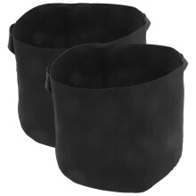 (As show, One size) 2Pcs Gardening Plant Growing Bag Fabric Pots Non-woven Cloth Nursery Bag Ventilated Planter