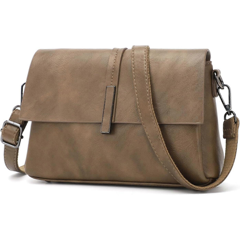 (Khaki) Crossbody Bags For Women, Pu Leather Purses Trendy Designer Handbags Evening Clutch Shoulder Bag Green