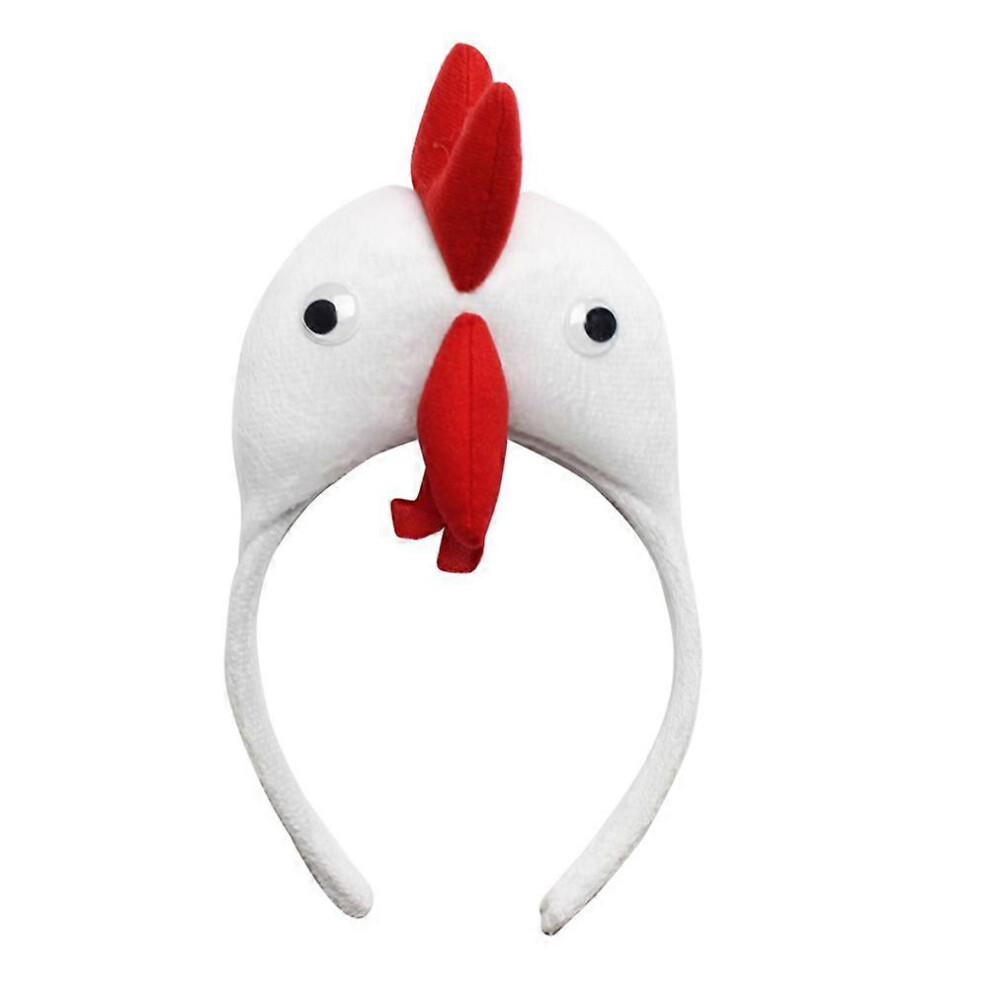 Kricely (As Show, One Size) 1 Pair Of Rooster Chicken Costume Accessories Chicken Headband Rooster Headband Funny Headbands Festival Animal Costume Accessorie
