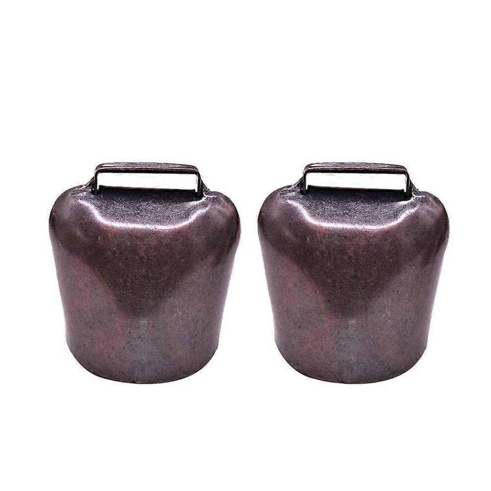 Kricely Red/Bronze (As Show, One Size) 2 Pcs Thicken Small Tinkle Bells Pendant Shepherd Bell Pet Farming Accessories Bell Hanging Decor Supplies For Sheep Horse Cow (Re