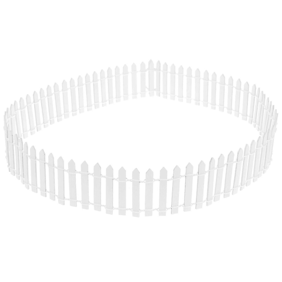 Kricely (As Show, One Size) Home Wood Mini Garden Fence Miniature Wood Fence Succulent Plants Mini Garden Fence