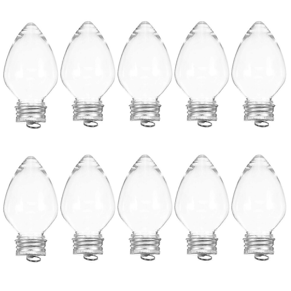 Kricely (As Show, One Size) 10Pcs Christmas Juice Bottles With Lid Christmas Candy Jar Empty Reusable Water Bottles