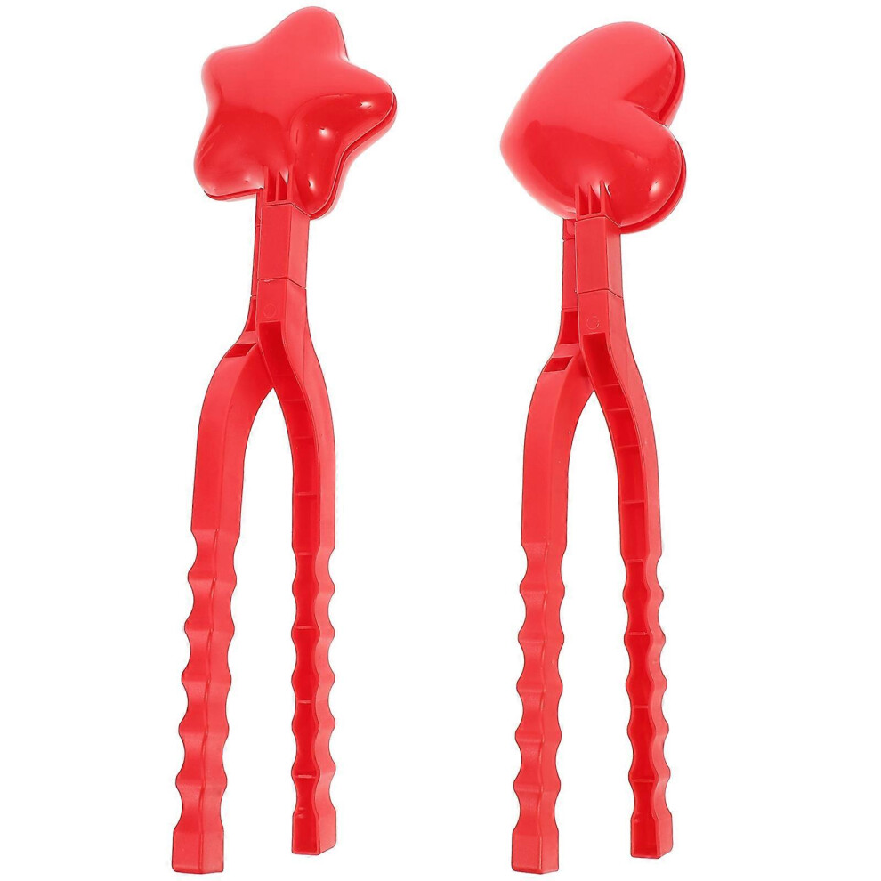 Kricely (As Show, One Size) 2 Set Of Outdoor Snowball Making Molds Snowball Clips Snowball Maker Toys