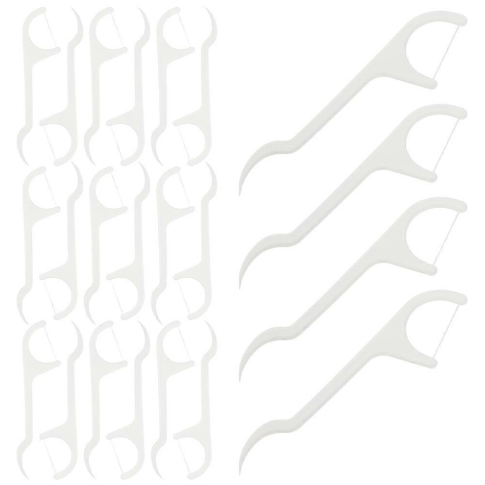 Kricely (As Show, One Size) 3 Bags Dental Floss Picks Disposable Dental Flosser Disposable Floss Pick Flossing Picks For Travel