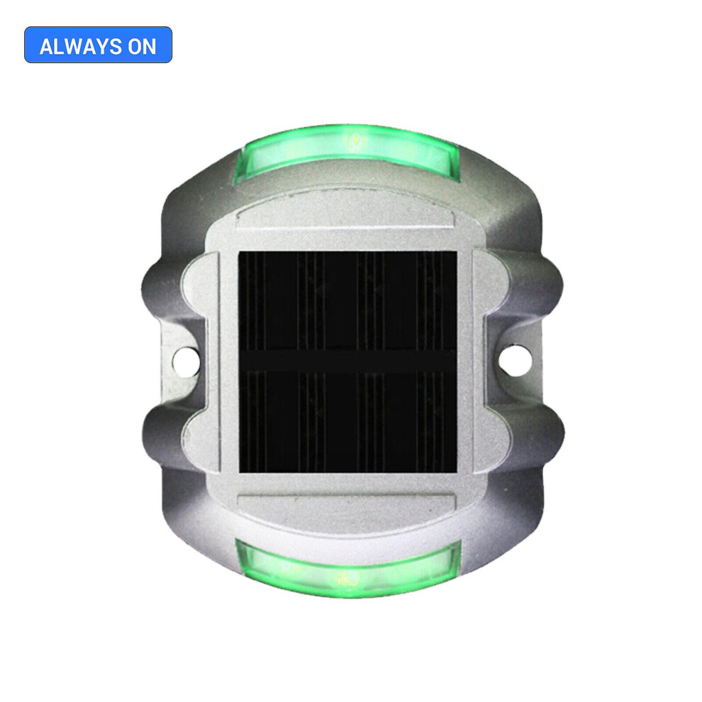 (Always Bright ) 6Led Solar Dock Pathway Warning Driveway Marker Lamp Path Deck Lights Ip67 Green/Light