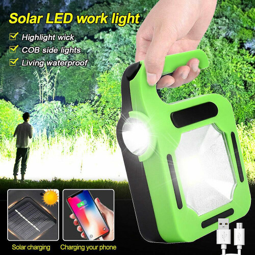 USB Rechargeable COB Work Torch Flood Lamp Solar Camping LED Inspection Light 2