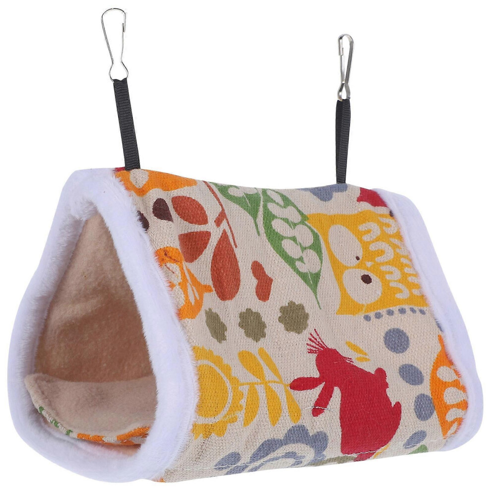 Kricely (As Show, One Size) Pet Bird Nest Winter Warm Hammock Hanging Cage Double Door Pet Hut Tent Bed