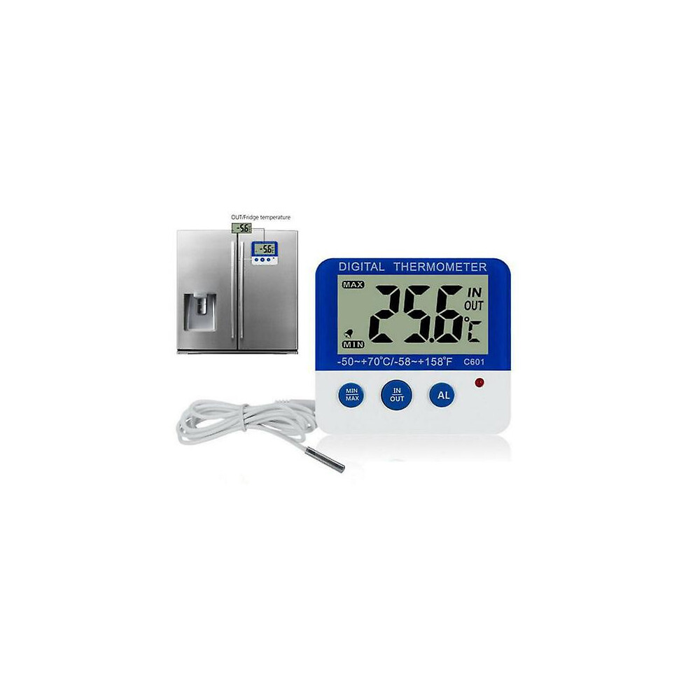 2Pcs Magnet / LED Digital Thermometer Monitor for Home Freezer Alarm Fridge