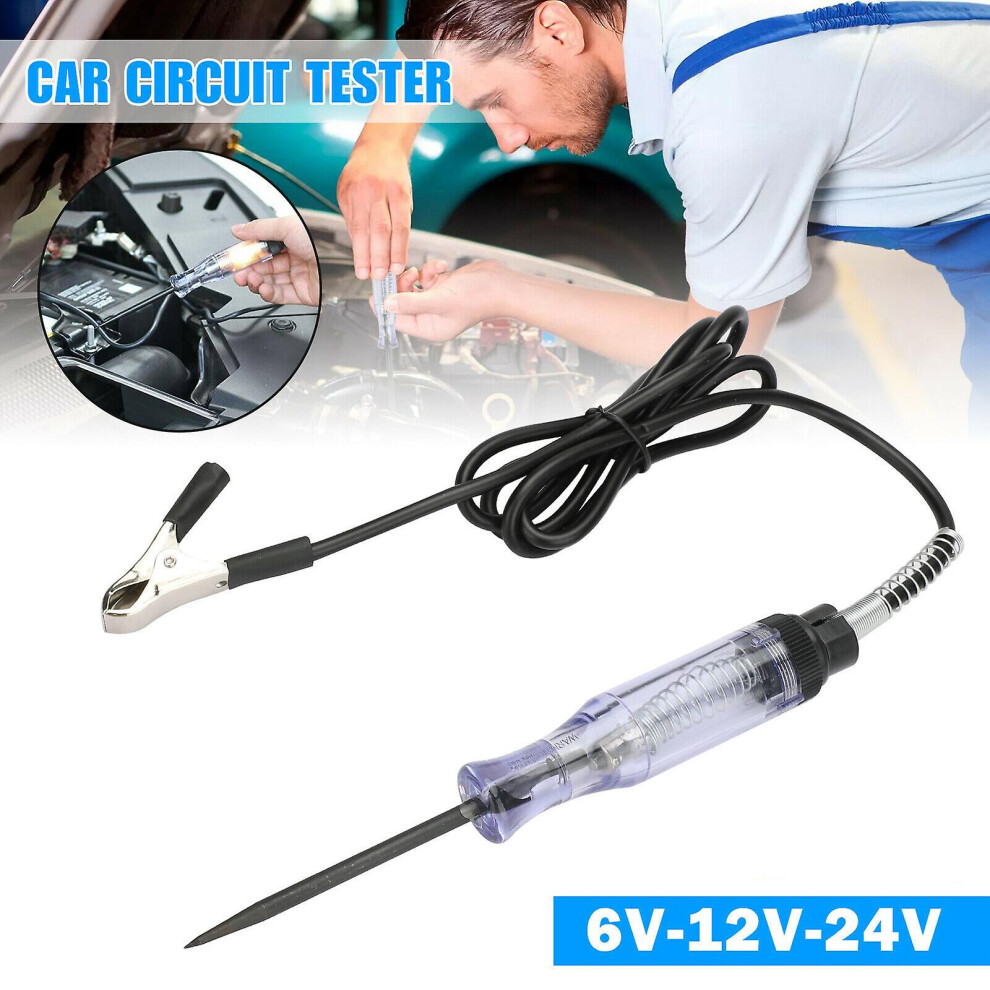 Car Circuit Tester Pen Auto Fuse Test Probe Light Tool for 6V 12V 24V DC Voltage