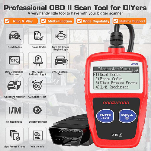 Automotive OBD Code Reader OBD2 Scanner Car Check Engine Fault Diagnostic Tool