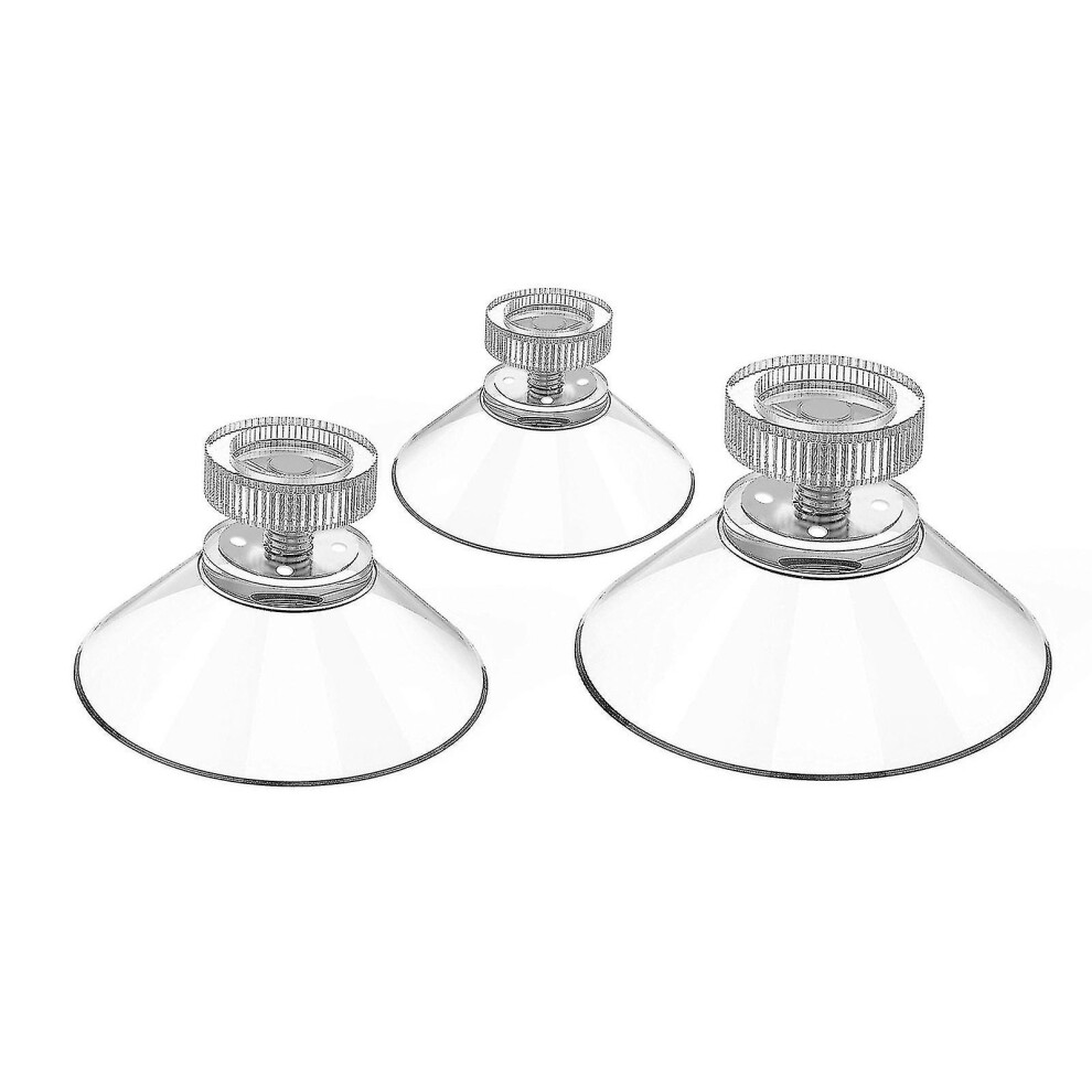 (53Mm) 10X Strong Suction Cups With M4 Screw Rod Knurled Hook Clear Kitchen Glass Acc 8792504636961