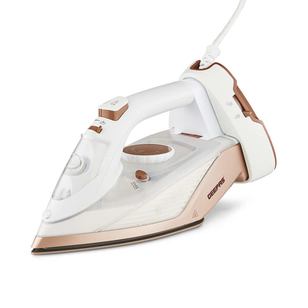 Geepas (White) 2 In1 Cordless Steam Iron Ceramic Soleplate