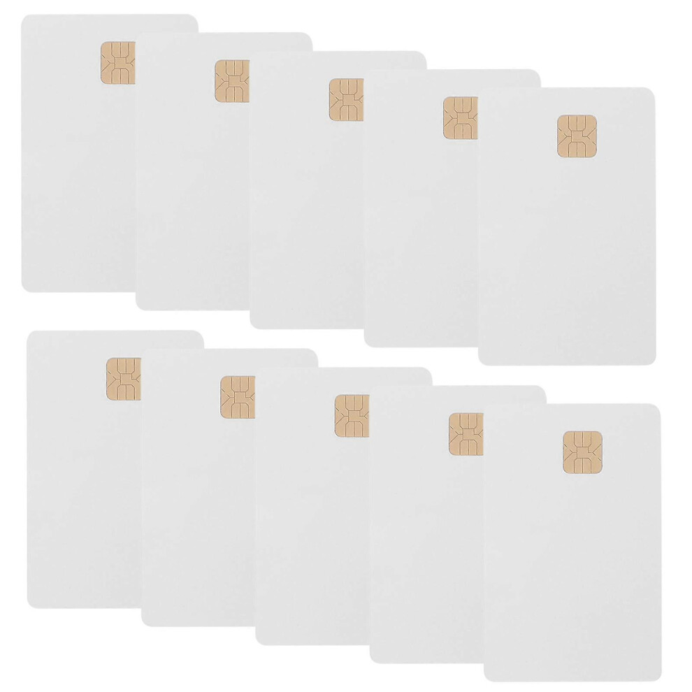 (As Show, One Size) 10Pcs White Card With Chip Hotel Key Card Blank Intelligent Card Accessory 5061442025469