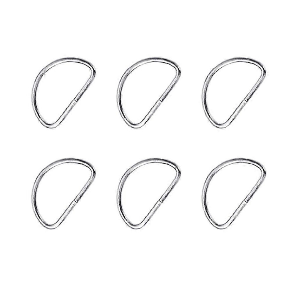 Kricely Silver (As Show, One Size) 20Pcs Metal Shoulder Strap D Ring Multipurpose Bag Webbing Ring Accessories For Luggage Clothes Backpack Belt (Silver)