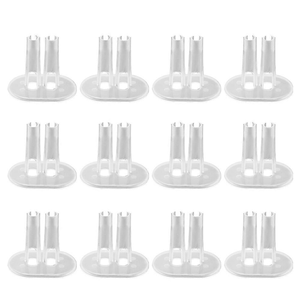 Kricely (As Show, One Size) 1 Set 12Pcs Toy Stand Feet Fittting Holder Transparent Holder Plastic Holder For Doll (Feet Embed 18-30Cm)