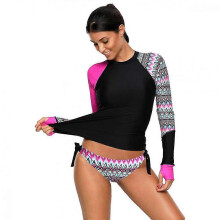(As show, One size) Women's Upf 50+ Rash Guard Long Sleeve, Water Beach Surf Swim Shirts, Uv/sun Protection Swimwears OUI