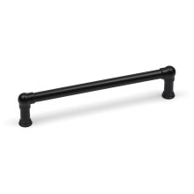(160mm Handle) Black Industrial Pipe Style Cabinet D Bar Handles