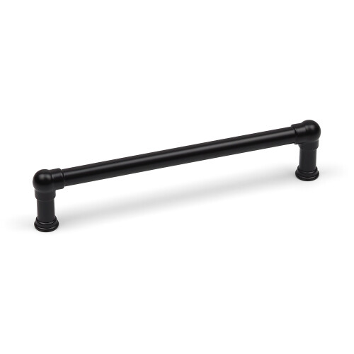 (160mm Handle) Black Industrial Pipe Style Cabinet D Bar Handles