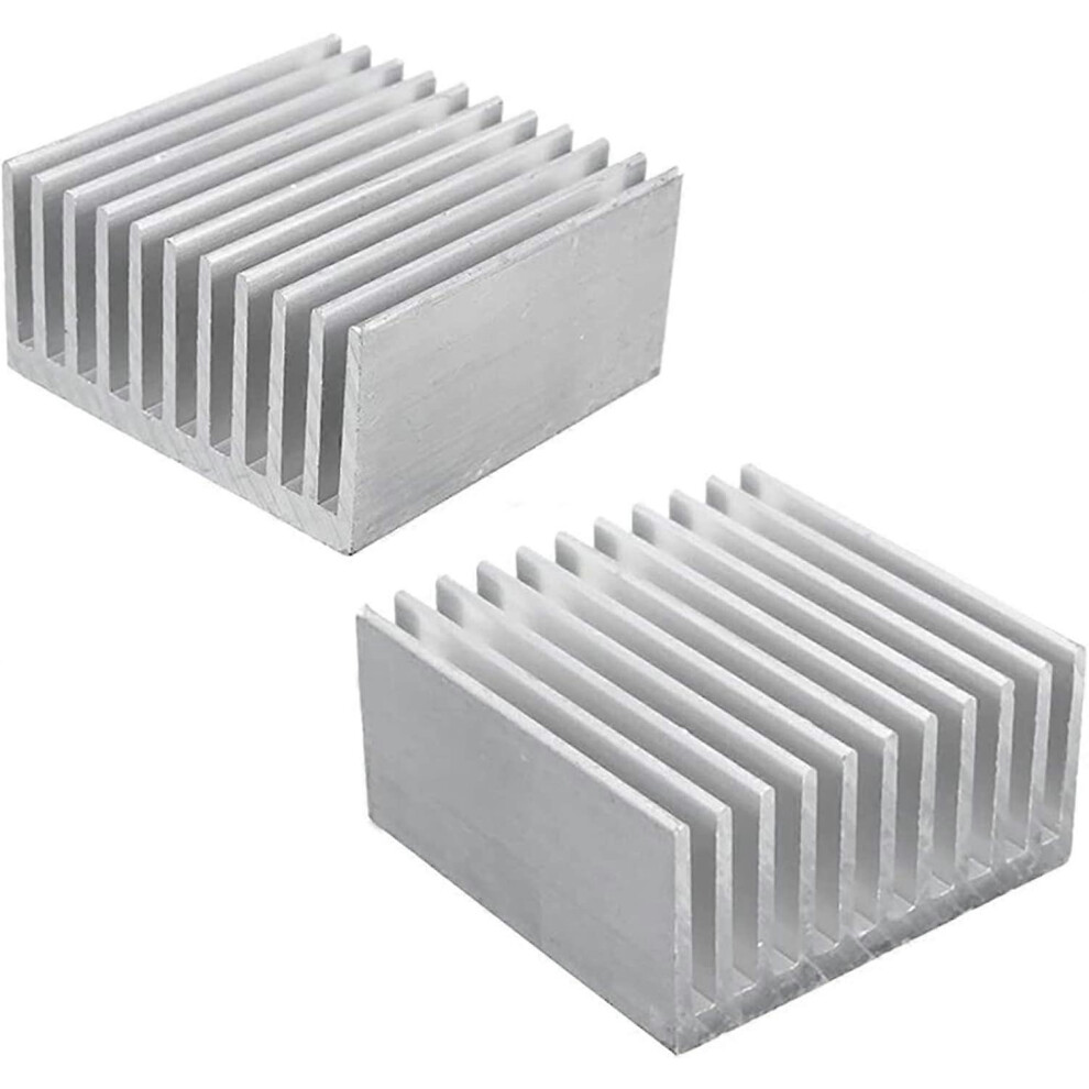 Electronic Radiator, Pure Aluminum Heat Sink, Chip Heat Lump (Silver) 2 Pieces (D-583-A) Silver