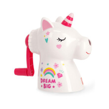 LEGAMI Hand Cranked Pencil Sharpener with Container - Unicorn