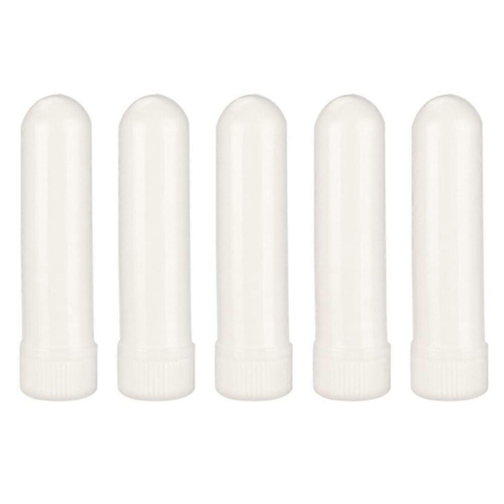 Kricely White (As Show, One Size) 5Pcs Essential Oil Aromatherapy Nasal Inhaler Tubes Empty Nasal Inhalers