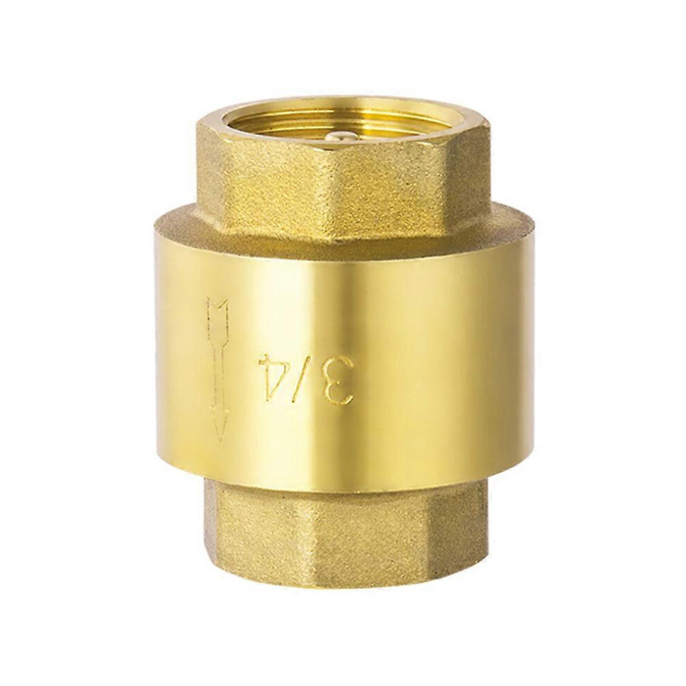 (As Show, One Size) Inline Anti Back Flow Check Coupler Brass Fitting For Fuel Air Water Gas Oil (Dn20 3/4) 5061442029467