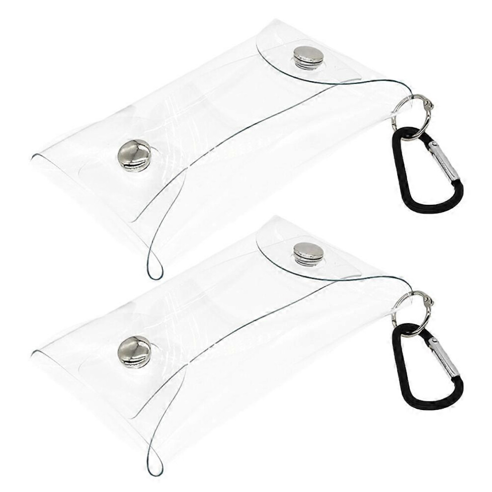 Kricely (As Show, One Size) 2Pcs Transparent Change Bags Multi-Function Storage Pouches Convenient Change Pouches