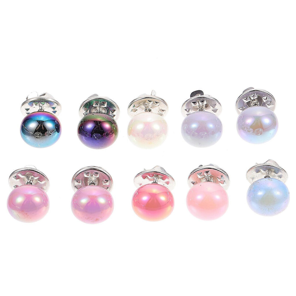 Kricely (As Show, One Size) 10Pcs Fashion Corsage Alloy Brooches Clothes Accessory Creative Breastpins