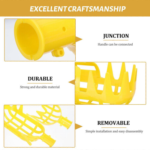 (As show, One size) 3pcs Practical High-altitude Fruit Pickers Plastic Outdoor Fruit Picking Tools 2