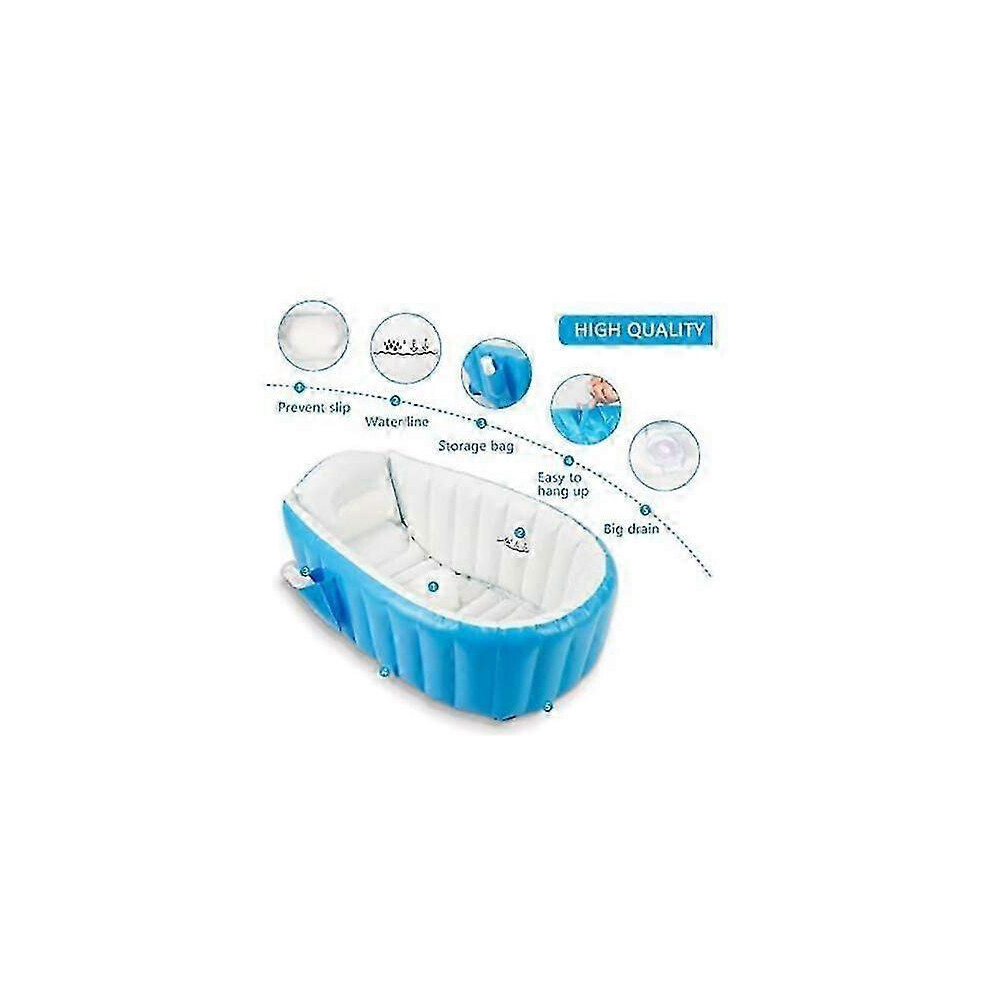 Goodking portable baby toddler bath tub non-slip travel bathtub