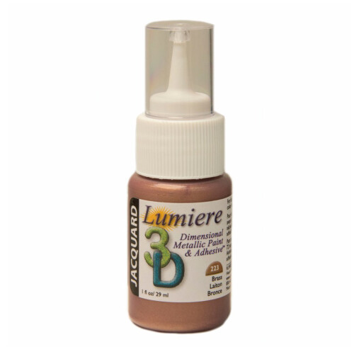 (Brass) Jacquard Lumiere 3D Metallic Glue Paint Adhesive