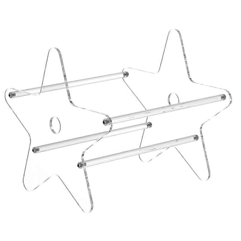 Kricely (As Show, One Size) Acrylic Cd Storage Holder Desktop Star Adorn Home Books Holder For Indoor