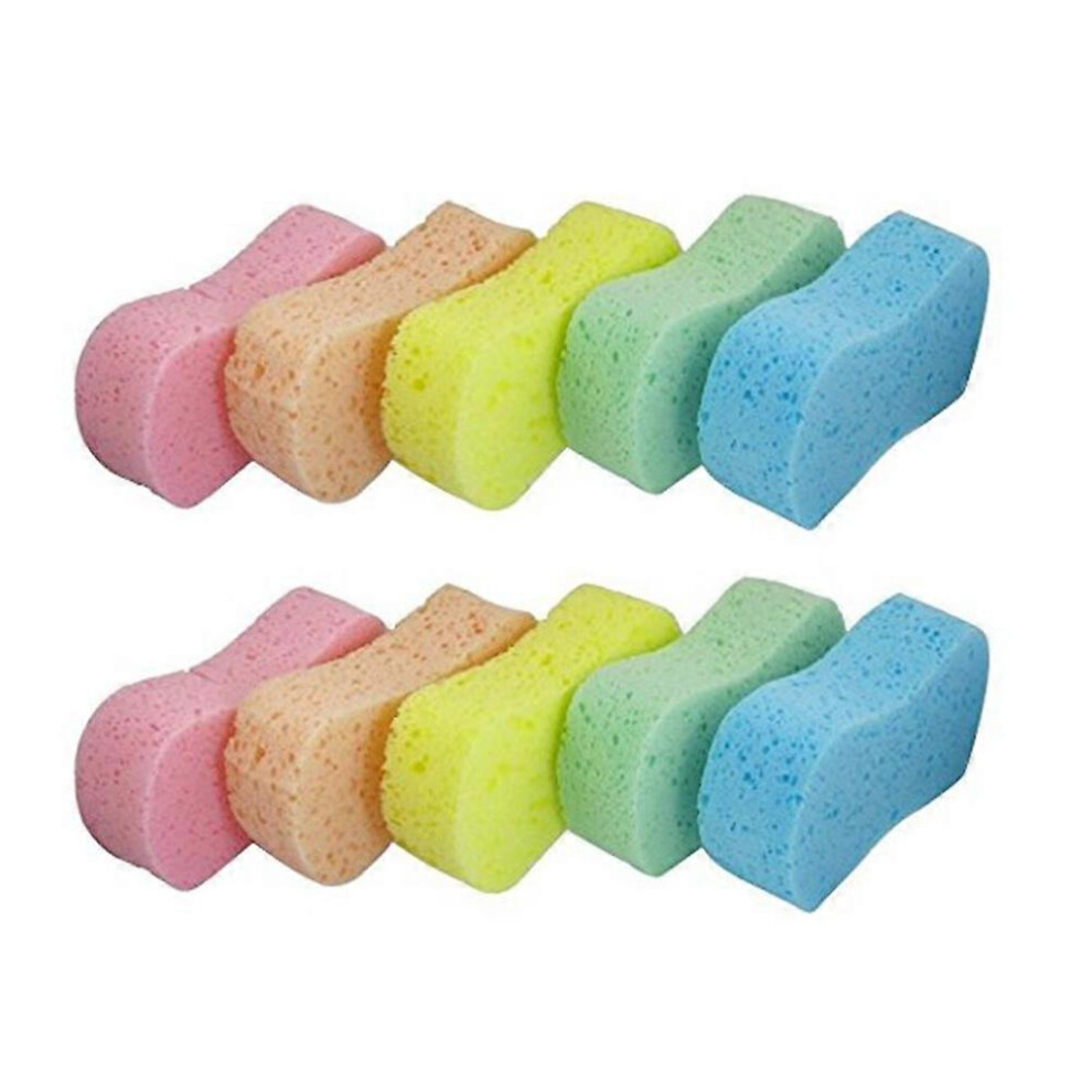 Kricely (As Show, One Size) 10 Pcs Car Wash Sponges Bone Design For Polishing Porous Car Wash Sponges